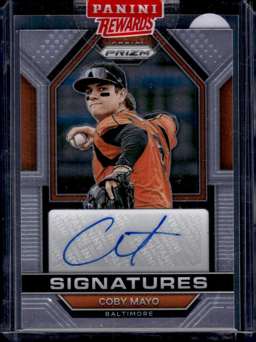 Coby Mayo Auto 2023 Panini Prizm #SIG-CM Baltimore Orioles Baseball Card (1 of 2)