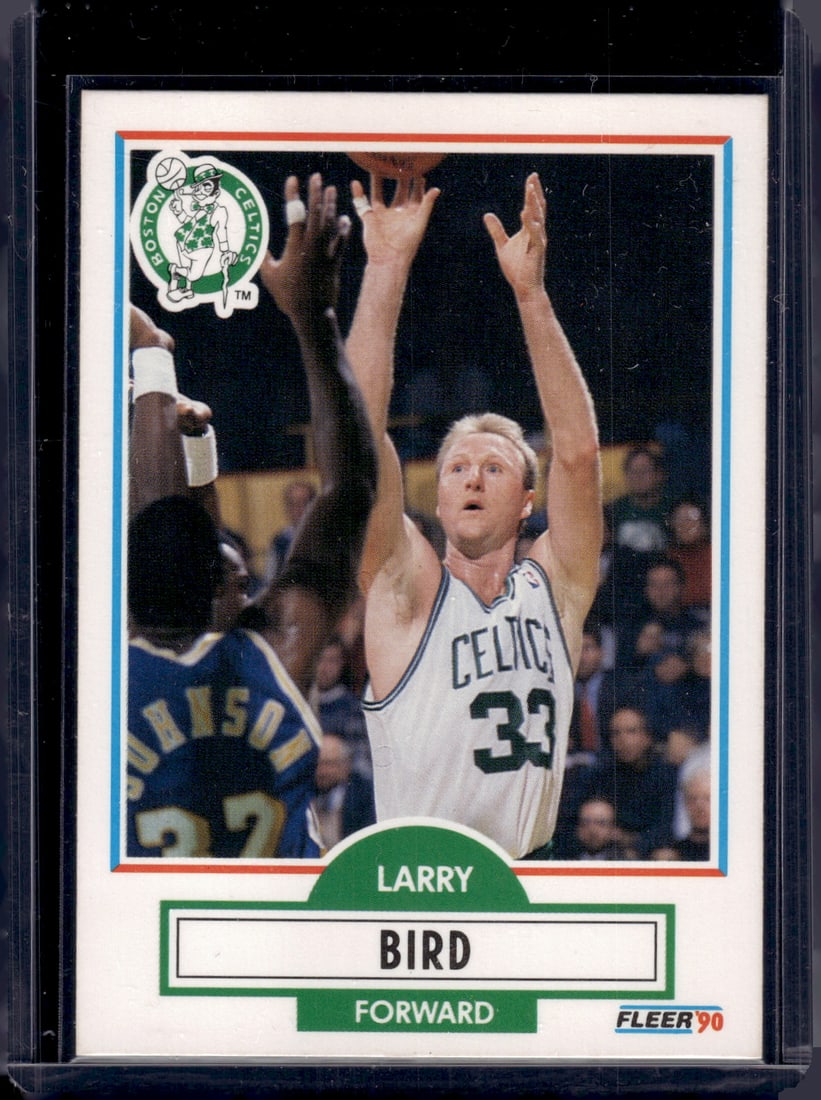 Larry Bird 1990-91 Fleer #8 Boston Celtics Basketball Card (1 of 2)