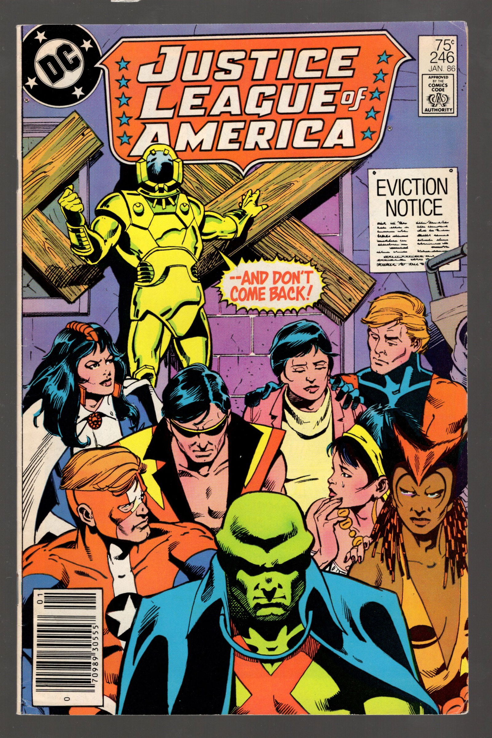 Justice League of America Vintage DC Comic Book 1986 Jan No 246 High Grade (1 of 2)
