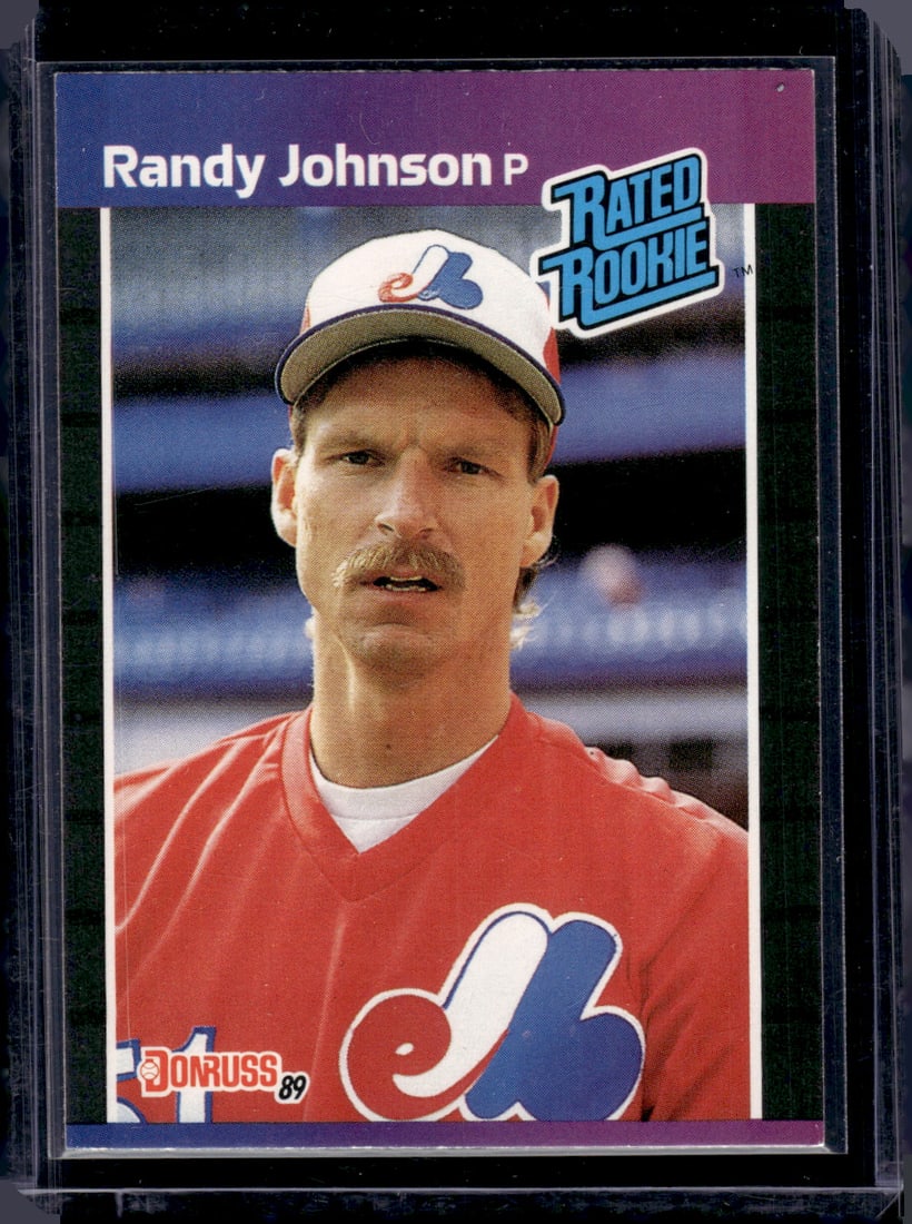 Randy Johnson Rookie Card 1989 Donruss #42 Montreal Expos (1 of 2)