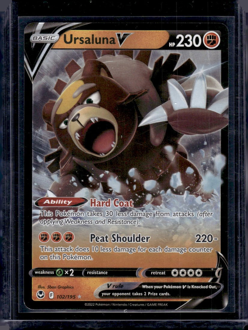 2022 Pokemon Silver Tempest Ursaluna V Ultra Rare #102 (1 of 2)