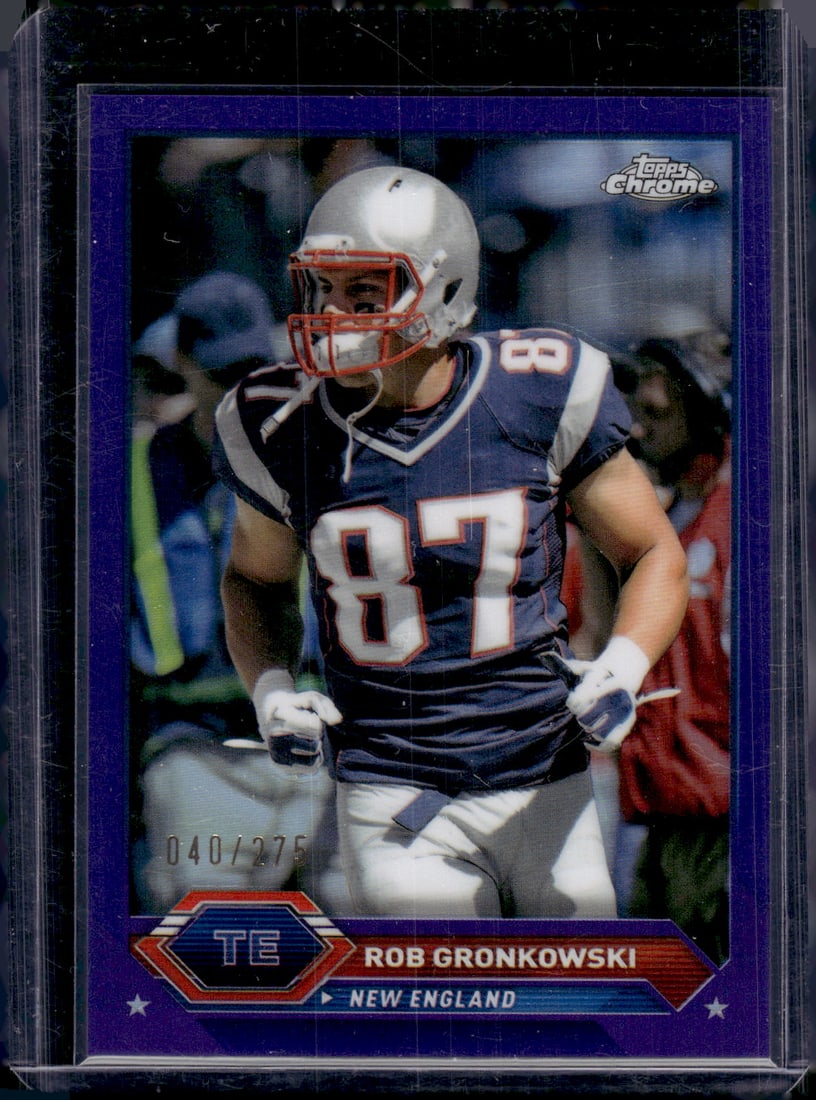 Rob Gronkowski Topps Chrome Purple Refractor /275 2023 Topps Composite #27 Patriots (1 of 2)