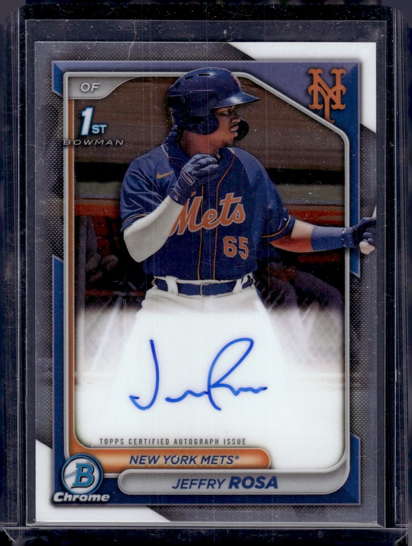 Jeffry Rosa 1st Bowman Chrome Auto 2024 Bowman Chrome #CPA-JRO New York Mets (1 of 2)