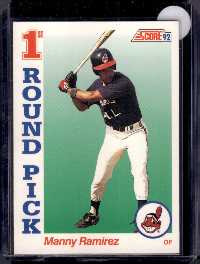 Manny Ramirez 1st Round Pick Rookie Card 1992 Score #800 Baseball Card: Score Vintage Baseball MLB Trading & Sports Cards, Old Sports Cards for Sale Near Me, Auction Memorabilia Lots for Sale On Line, World Series & Hall of Fame Players