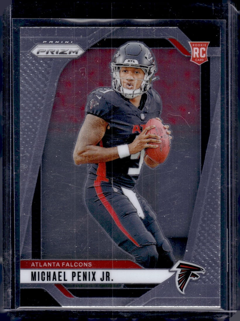 Michael Penix Jr. Rookie Card 2024 Panini Prizm #378 Atlanta Falcons: Panini Select, Prizm, Mosaic, Contenders, Zenith, Phoenix, Illusions, Absolute, Rookie NFL Sports Trading Cards, SP, SSP, Cards, Football Cards for Sale Near Me, Superbowl & Hall of Fame Player Cards,