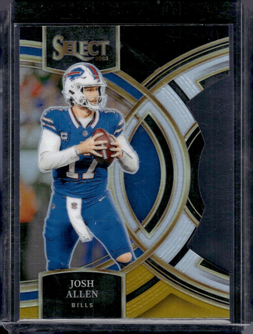 Josh Allen Black/Gold Prizm Die Cut 2023 Panini Select #200 Buffalo Bills (1 of 2)