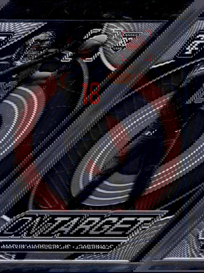 Marvin Harrison Jr. Rookie Card On Target 2024 Totally Certified #5 Arizona Cardinals: Panini Select, Prizm, Mosaic, Contenders, Zenith, Phoenix, Illusions, Absolute, Rookie NFL Sports Trading Cards, SP, SSP, Cards, Football Cards for Sale Near Me, Superbowl & Hall of Fame Player Cards,