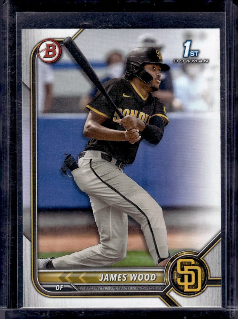 James Wood 1st Bowman 2022 Bowman #BP-108 Padres, Nationals: Bowman Baseball MLB Trading & Sports Cards, Sports Cards for Sale Near Me, World Series & Hall of Fame Players, SP, SSP, Chrome, 1st Bowman, Auction Memorabilia Lots Sold On Line
