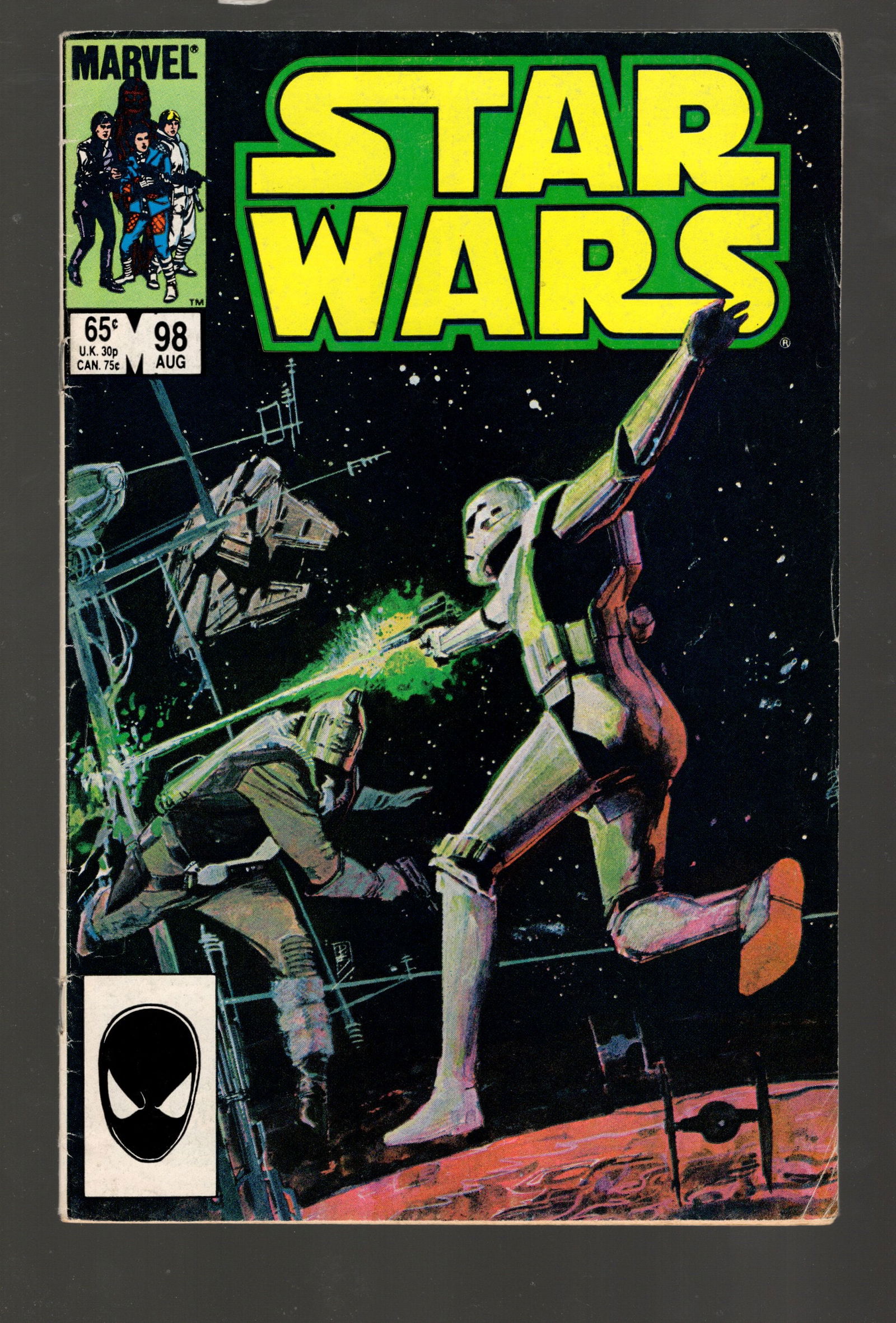 Star Wars Vintage Marvel Comic Book, August 1985 No 98 In Great Condition, Luke Skywalker, Han Solo (1 of 2)