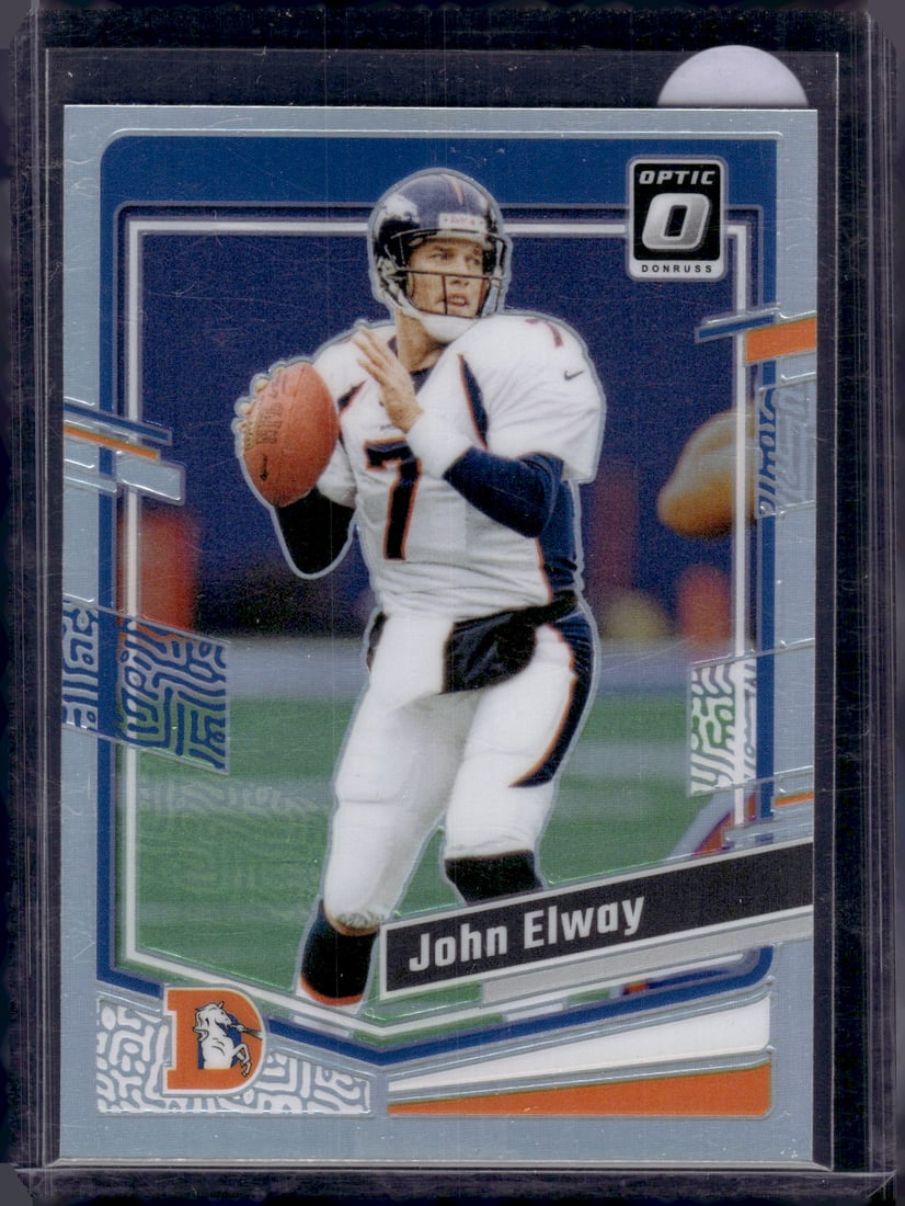 John Elway Holo Prizm 2023 Donruss Optic #55 Denver Broncos Football Card: Donruss Optic Football NLF Trading & Sports Cards, Sports Cards for Sale Near Me, Valuable Memorabilia Auction Lots Sold On Line, SP, SSP