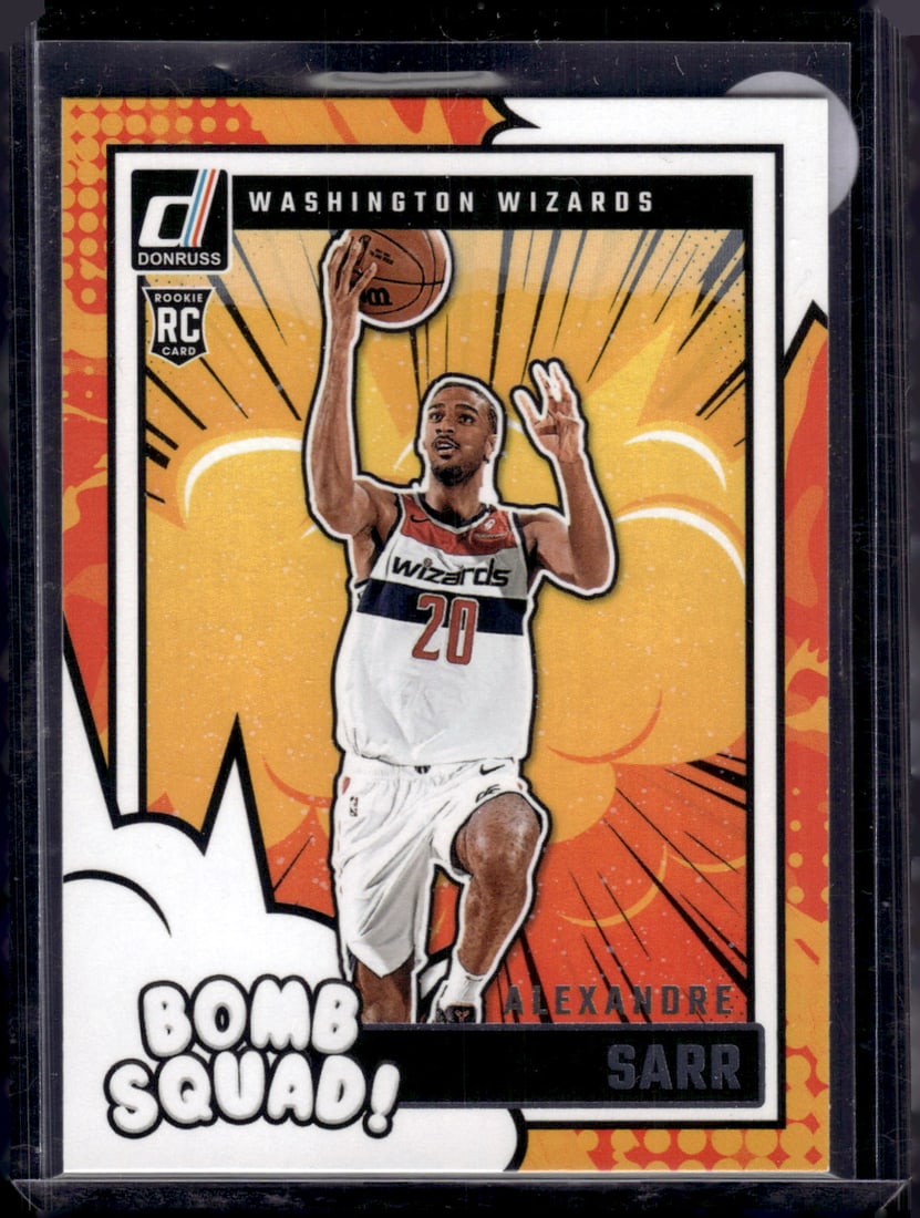 Alexandre Sarr Rookie Card Bomb Squad 2024-25 Panini Donruss #9 Wizards: Panini Select, Prizm, Mosaic, Contenders, Revolution, Phoenix, NBA Hoops, Rookie NFL Sports Trading Cards, Silver, SP, SSP, Wave Prizms, Numbered Cards, Basketball sports Cards for Sale Near Me, NBA C