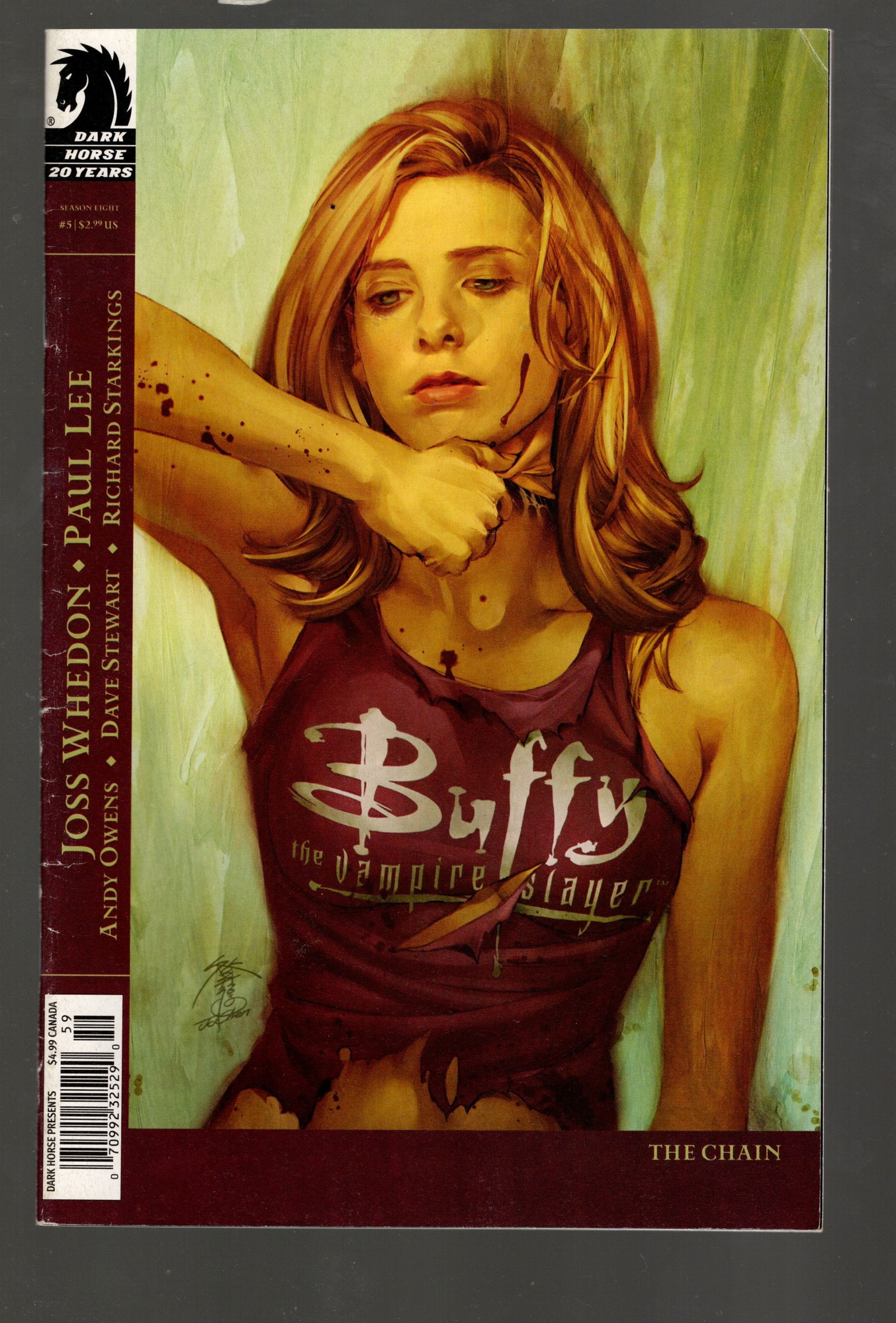 Buffy the Vampire Slayer, Dark Horse Comics, Season 8 No 5, The Chain, Dark Horse Presents 20 Years (1 of 2)