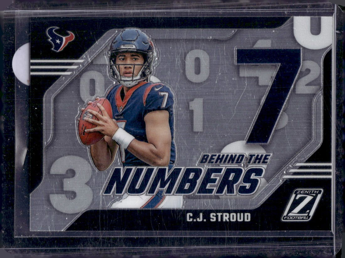 Cj Stroud Rookie Card Behind the Numbers 2023 Panini Zenith #5 Texans Football Card (1 of 2)