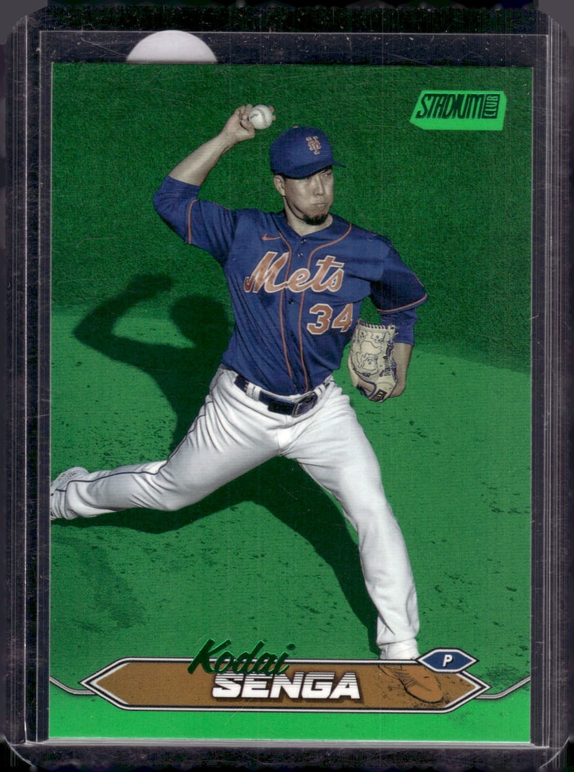 Kodai Senga Green Foil /199 2024 Topps Stadium Club #112 New York Mets: Topps Baseball MLB Trading & Sports Cards, Sports Cards for Sale Near Me, World Series & Hall of Fame Players Memorabilia, Refractors, X-Fractors, Numbered, SP, SSP, Valuable Auction Memorabilia Lots 