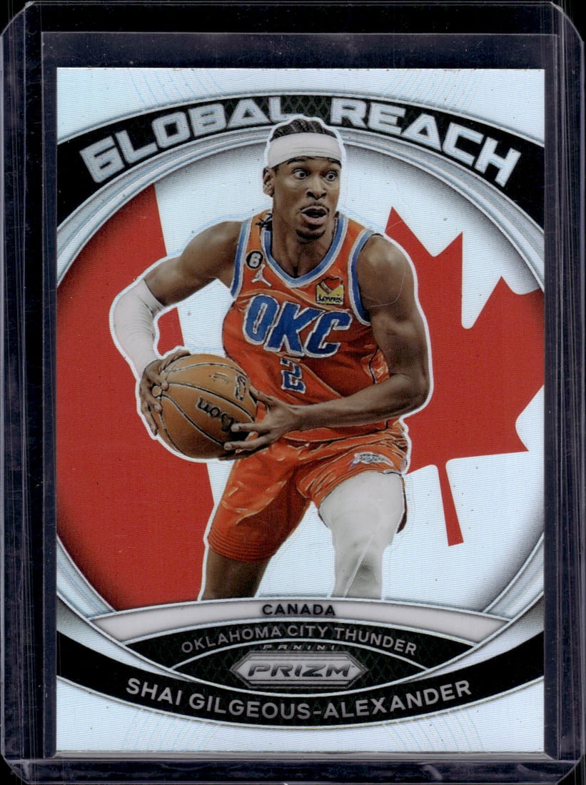 Shai Gilgeous-Alexander Global Reach Silver Prizm 2023-24 Panini Prizm #6 OKC Thunder (1 of 2)