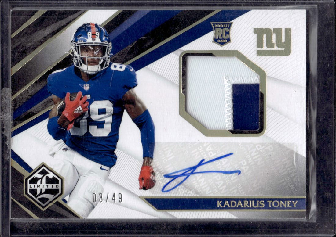 Kadarius Toney Rookie Patch Auto /49 2021 Panini Limited #112 (1 of 2)