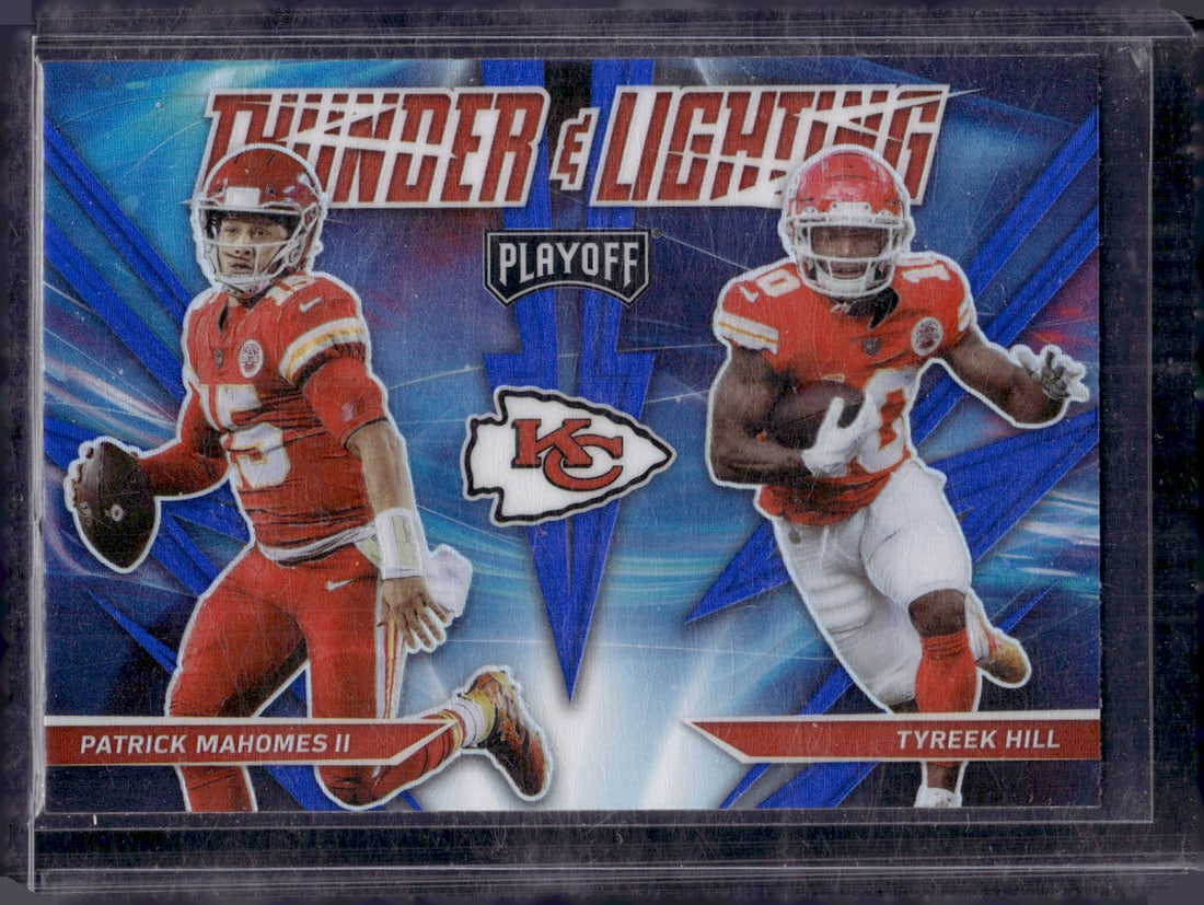 Patrick Mahomes/Tyreek Hiil Thunder & Lightning 2021 Panini Playoff #TL-5 Chiefs (1 of 2)