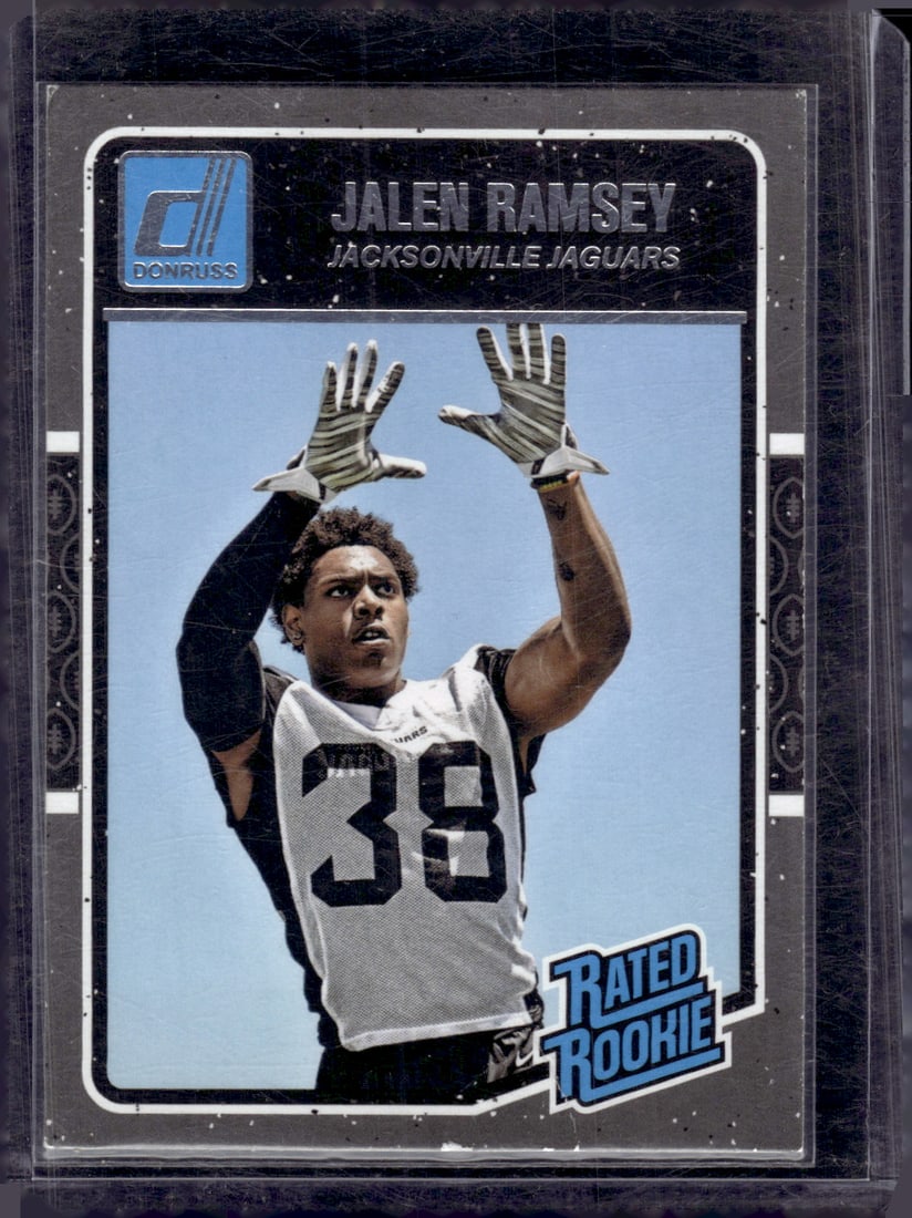 Jalen Ramsey Rookie Card 2016 Panini Donruss #371 Football Card: Donruss Football NLF Trading & Sports Cards, Sports Cards for Sale Near Me, Valuable Memorabilia Auction Lots Sold On Line, SP, SSP