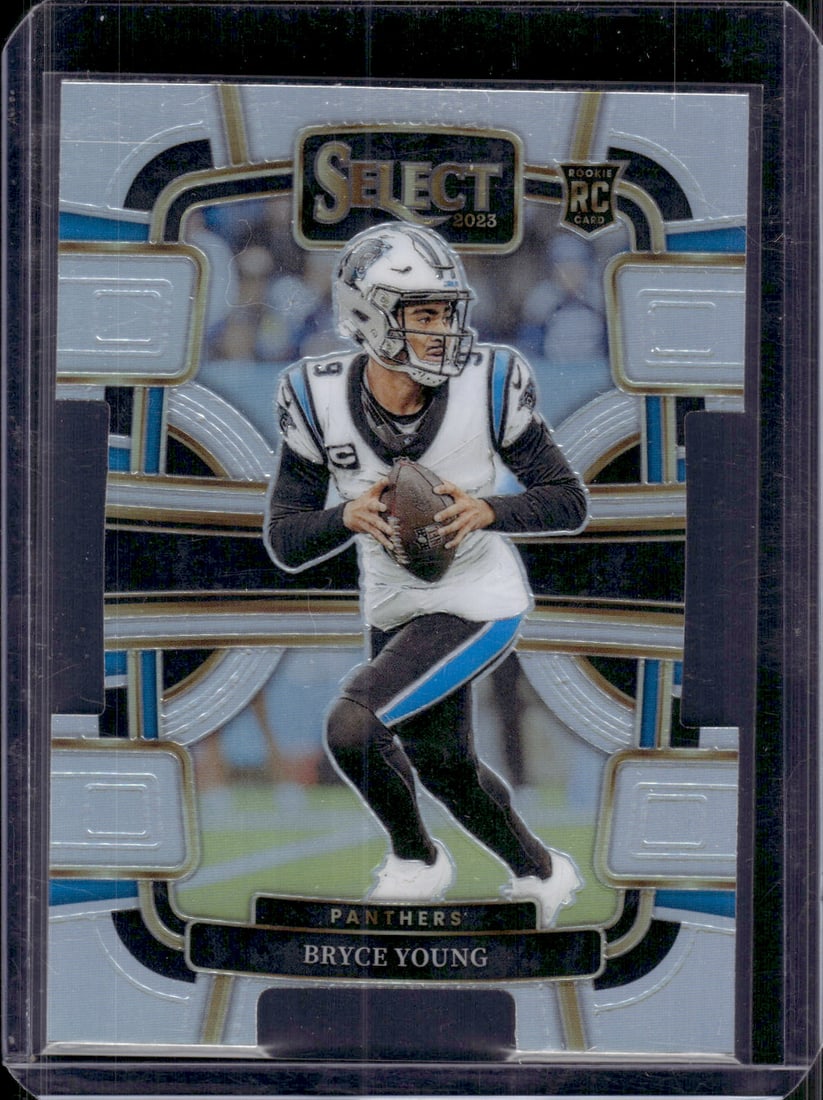Bryce Young Rookie Card Silver Prizm Die Cut 2023 Panini Select #14 Panthers: Panini Select, Prizm, Mosaic, Contenders, Zenith, Phoenix, Illusions, Absolute, Rookie NFL Sports Trading Cards, SP, SSP, Cards, Football Cards for Sale Near Me, Superbowl & Hall of Fame Player Cards,