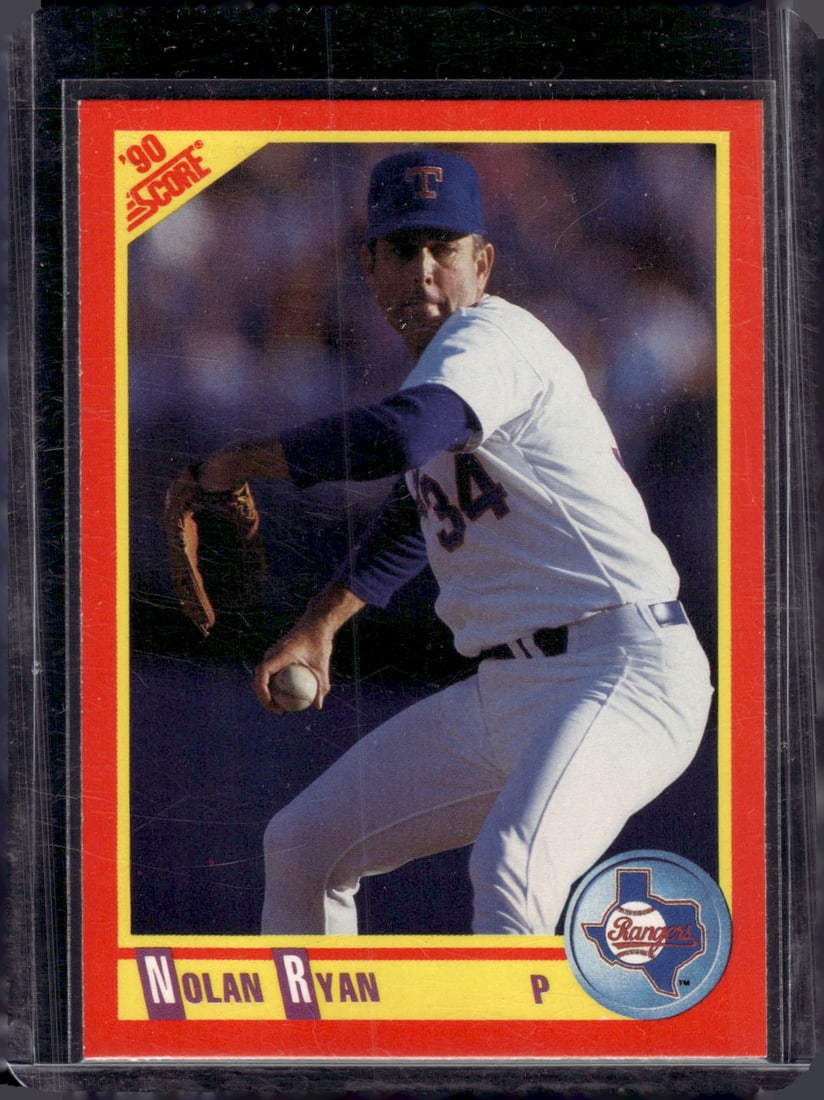 Nolan Ryan 1990 Score #250 Rangers, Astros: Score Vintage Baseball MLB Trading & Sports Cards, Old Sports Cards for Sale Near Me, Auction Memorabilia Lots for Sale On Line, World Series & Hall of Fame Players