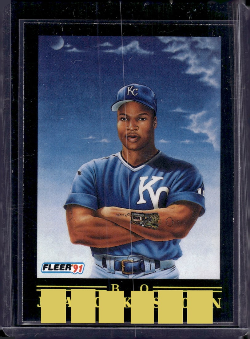Bo Jackson 1991 Fleer #5 Royals Baseball Card (1 of 2)