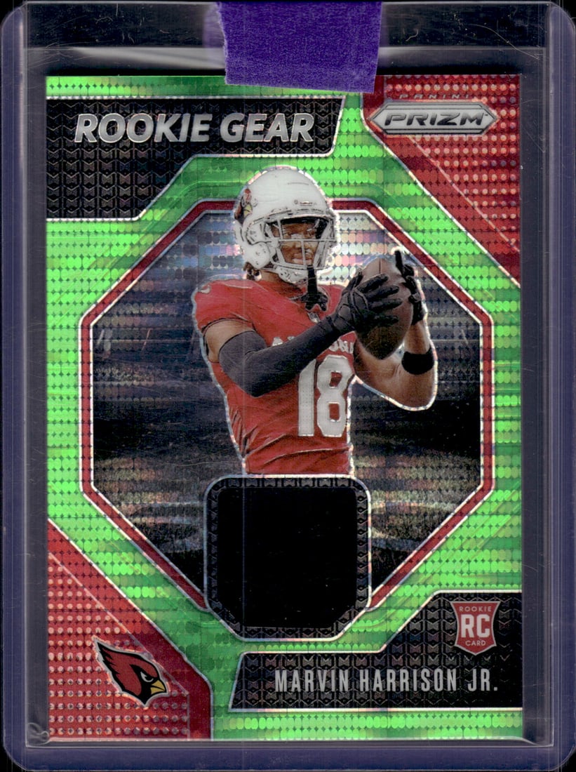 Marvin Harrison Jr. Rookie Card Green Puslar Patch 2024 Panini Prizm #RG-MHJ Cardinals (1 of 2)