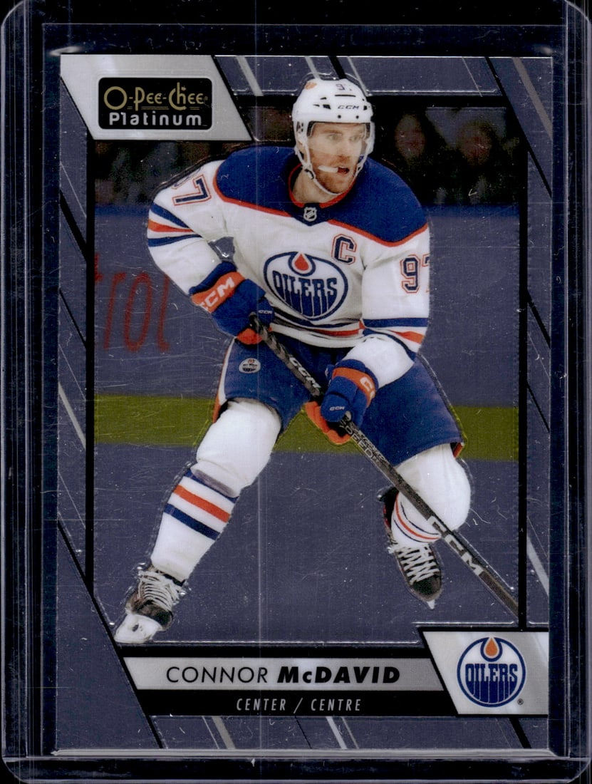Connor McDavid 2023-24 O-Pee-Chee Platinum #100 Edmonton Oilers Hockey Card: O Pee Chee NHL Hockey Trading & Sports Cards, Sports Cards for Sale Near Me, Stanley Cup & Hall of Fame Players, Valuable Auction Memorabilia Lots for Sale On Line