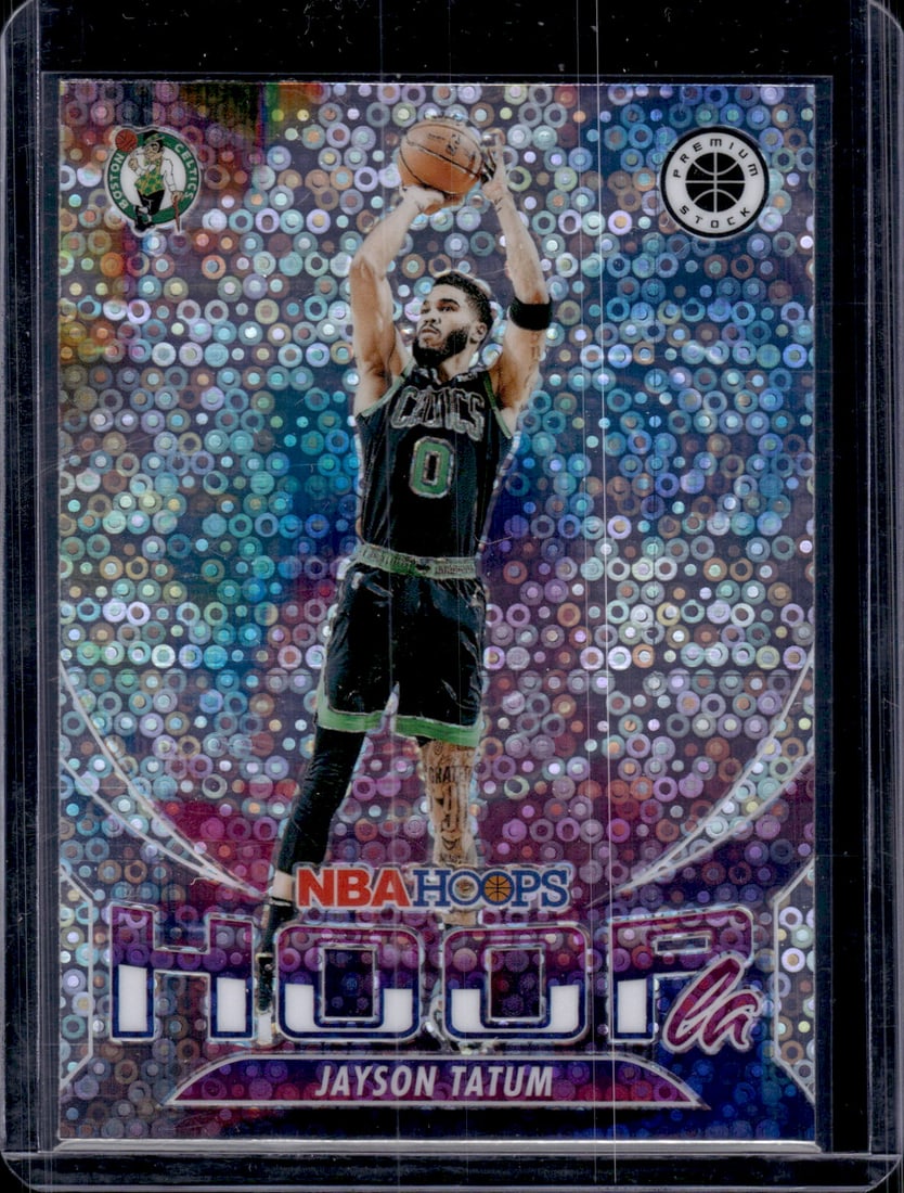 Jayson Tatum Hoopla Disco Prizm 2023-24 Panini Premium Stock #12 Boston Celtics (1 of 2)