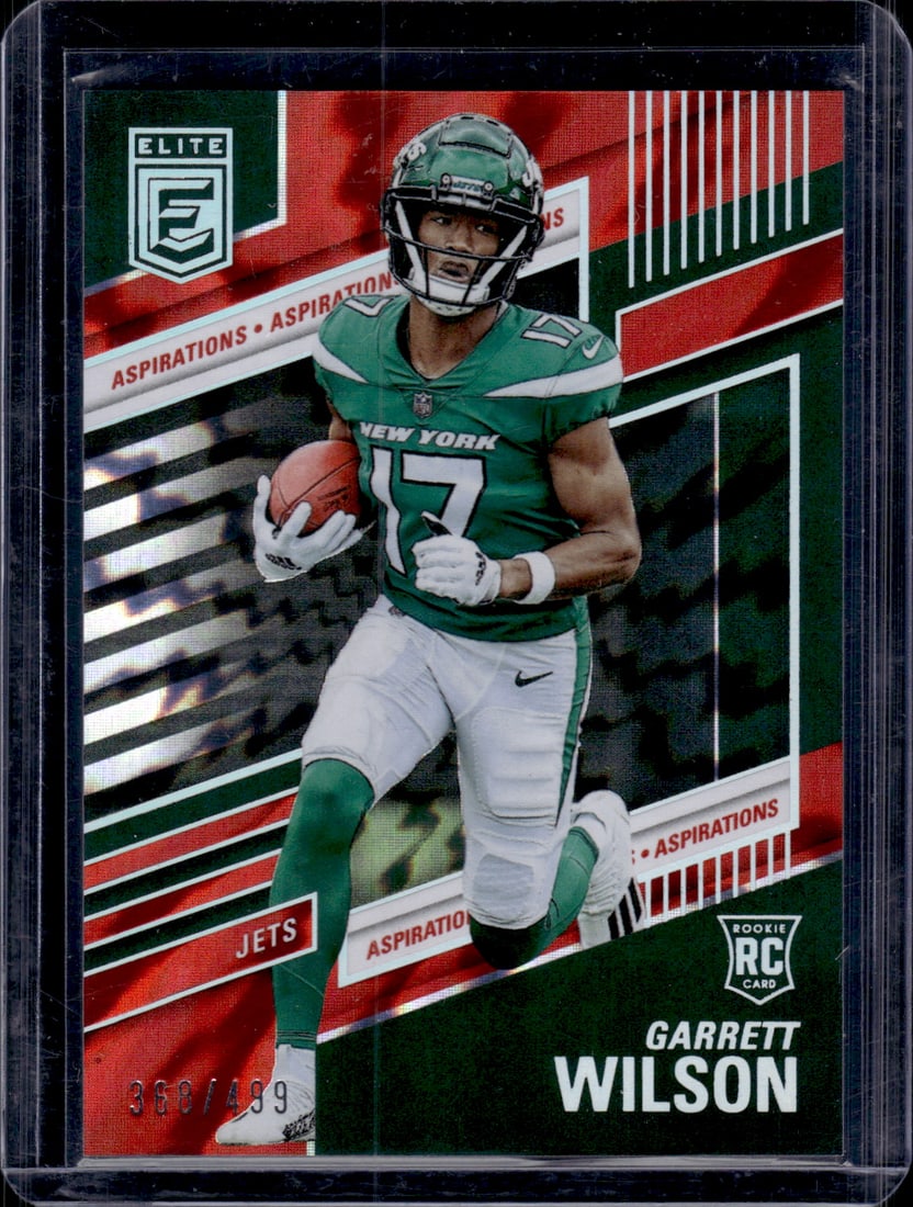 Garrett Wilson Rookie Card Aspirations /499 2022 Donruss Elite #118 New York Jets (1 of 2)
