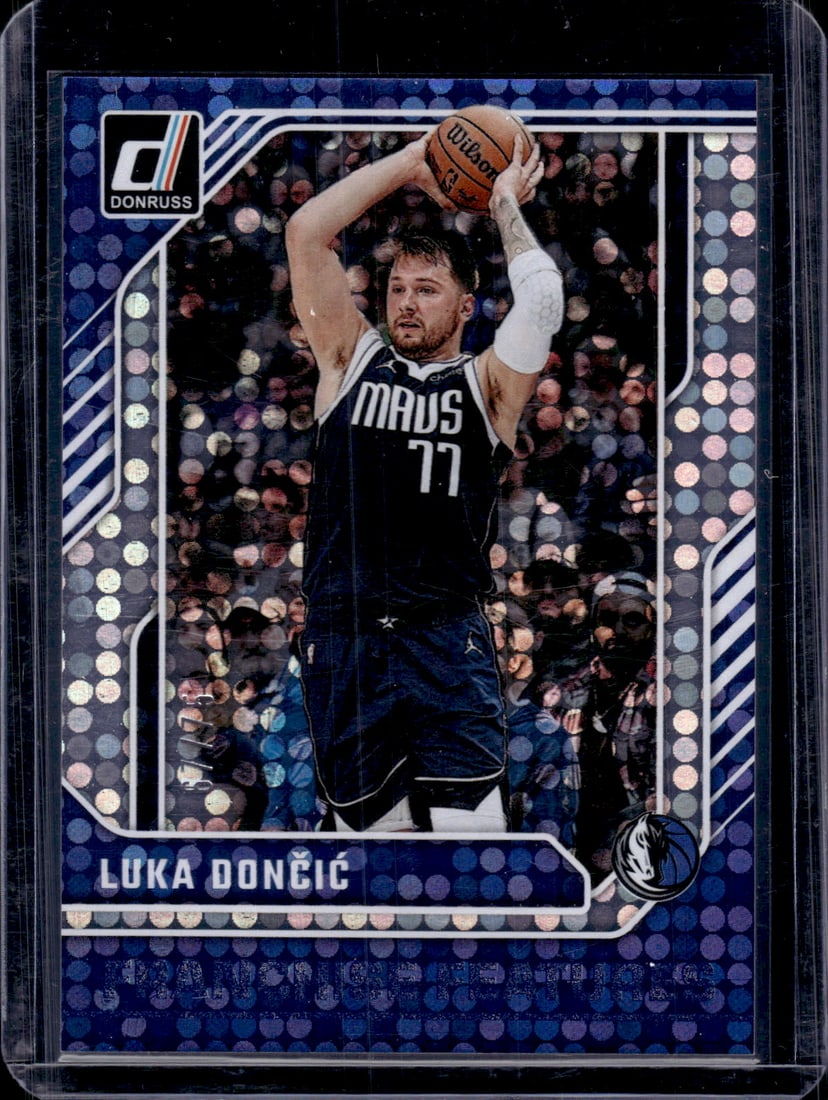 Luka Doncic Franchise Features Blue Disco /75 2024-25 Panini Donruss #17 Mavs, Lakers (1 of 2)
