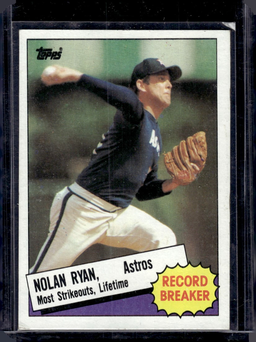 Nolan Ryan Record Breaker 1985 Topps #7 Astros Baseball Card (1 of 2)