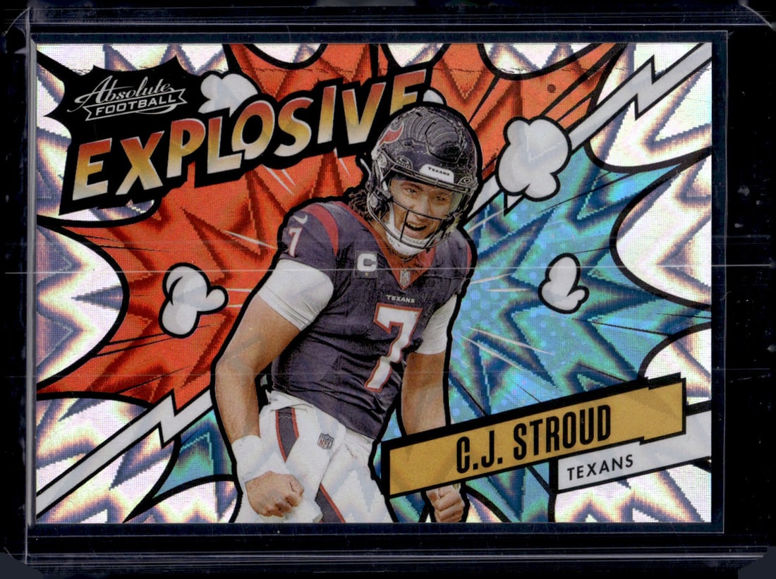 Cj Stroud Explosive SSP Case Hit 2024 Panini Absolute #EX-CJS Texans Football Card (1 of 2)