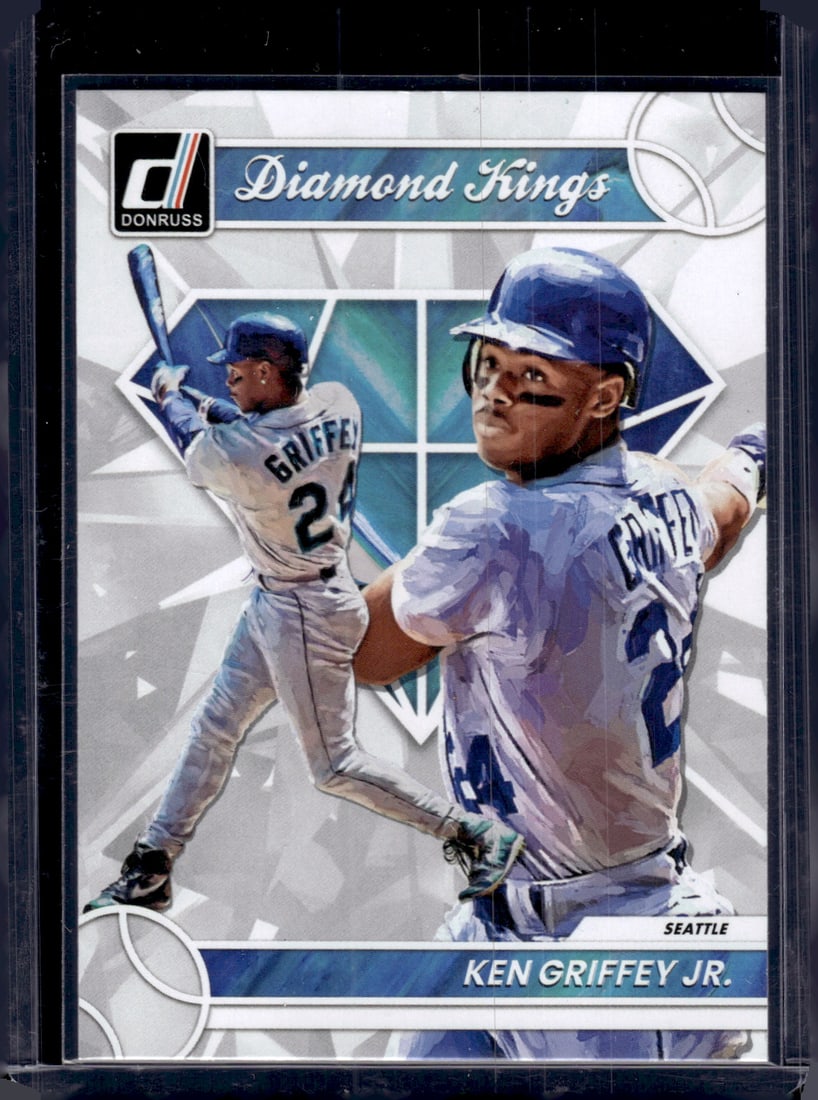 Ken Griffey Jr. Diamond Kings 2023 Panini Donruss #1 Mariners Baseball Card: Donruss Baseball MLB Trading & Sports Cards, Sports Cards for Sale Near Me, Prizm, Mosaic, Select, SP, SSP, Auction Memorabilia Lots for Sale On Line, World Series & Hall of Fame Players, Diamond King