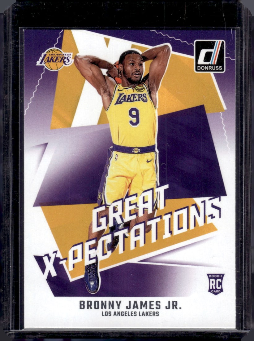Bronny James Jr. Rookie Card Great X-Pectations 2024-25 Donruss #14 Lakers: Donruss Basketeball NBA Sports & Trading Cards, SP, SSP, NBA Championship & Hall of Fame Player Cards, Valuable Auction Memorabilia Lots Sold On Line, Sports Cards for Sale Near Me