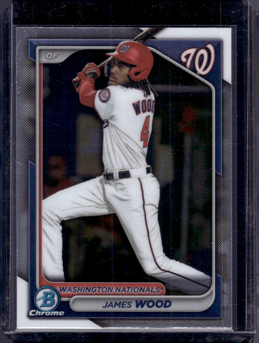 James Wood Chrome Prospects 2024 Bowman Chrome #BCP-91 Nationals: Bowman Baseball MLB Trading & Sports Cards, Sports Cards for Sale Near Me, World Series & Hall of Fame Players, SP, SSP, Chrome, 1st Bowman, Auction Memorabilia Lots Sold On Line