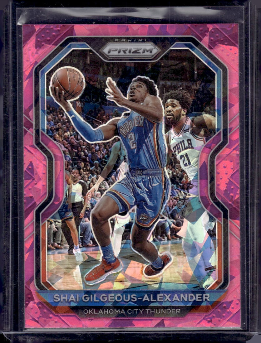 Shai Gilgeous-Alexander Pink Cracked Ice 2020-21 Panini Prizm #118 OKC Thunder (1 of 2)