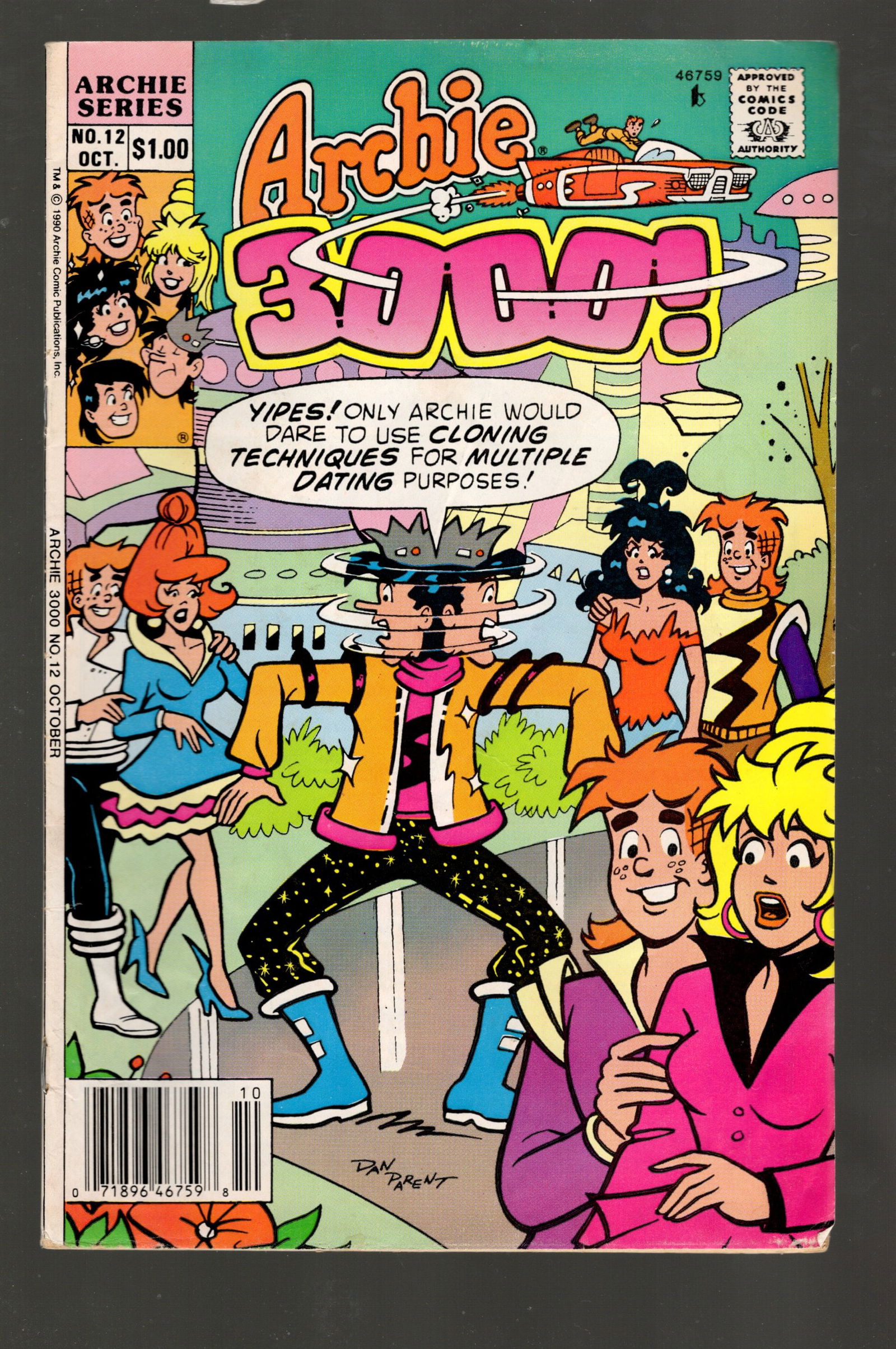 Archie 3000! Vintage Archie Series Comic Book, Oct 1991 No 12, Jughead, Veronica, Betty (1 of 2)