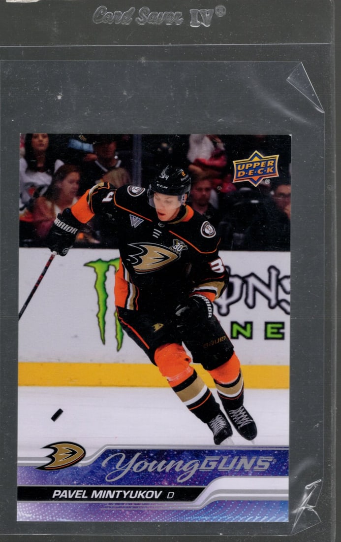 Pavel Mintukov Upper Deck Young Guns Rookie Card Oversized 2023-24 #488: Upper Deck Hockey NHL Trading & Sports Cards, Sports Cards for Sale Near Me, Auction Memorabilia Lots Sold On Line, Stanley Cup Winner and Hall of Fame Player Cards, Young Stars