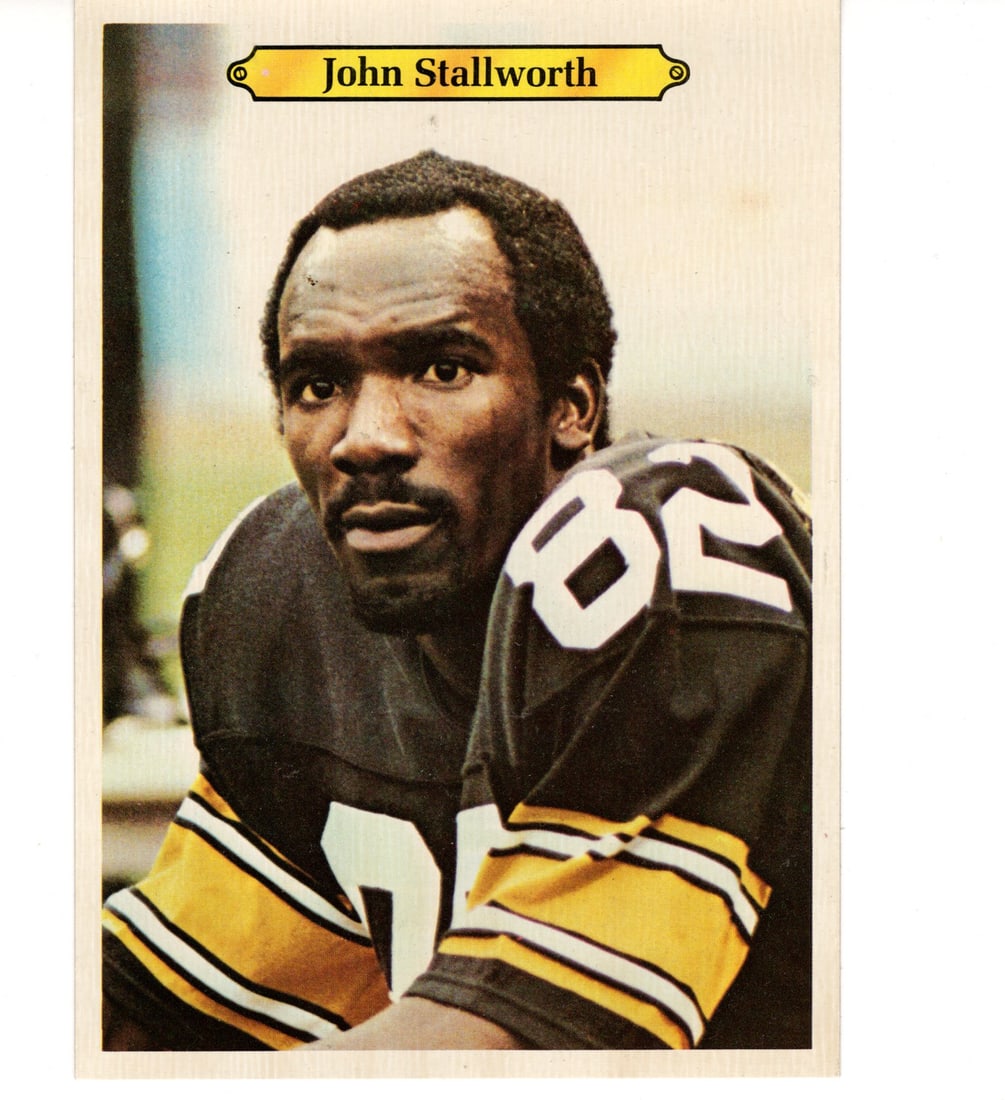 John Stallworth 1980 Topps Phtograph Football Card Oversized NFL Card #14 of a Series of 30 (1 of 2)
