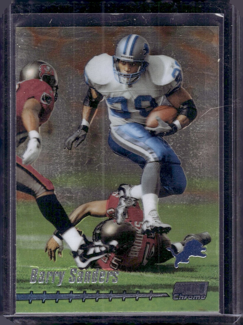 Barry Sanders 1999 Stadium Club Chrome #53 Detroit Lions: Topps Football NFL Trading Sports Cards, Sports Cards for Sale Near Me, Super Bowl & Hall of Fame Player Cards, Resurgence, Composite, SP, SSP, Valuable Auction Memorabilia Lots For Sale On Line