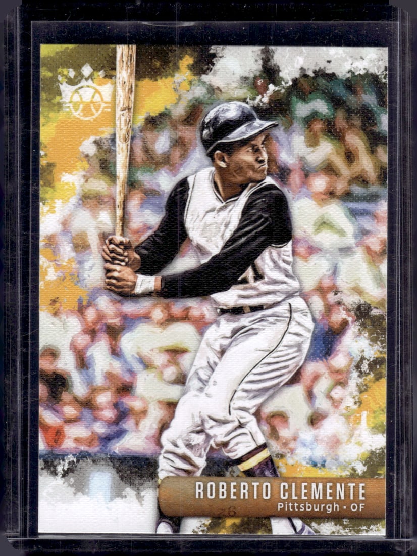 Roberto Clemente 2019 Diamond Kings #5 Pirates: Donruss Baseball MLB Trading & Sports Cards, Sports Cards for Sale Near Me, Prizm, Mosaic, Select, SP, SSP, Auction Memorabilia Lots for Sale On Line, World Series & Hall of Fame Players, Diamond King