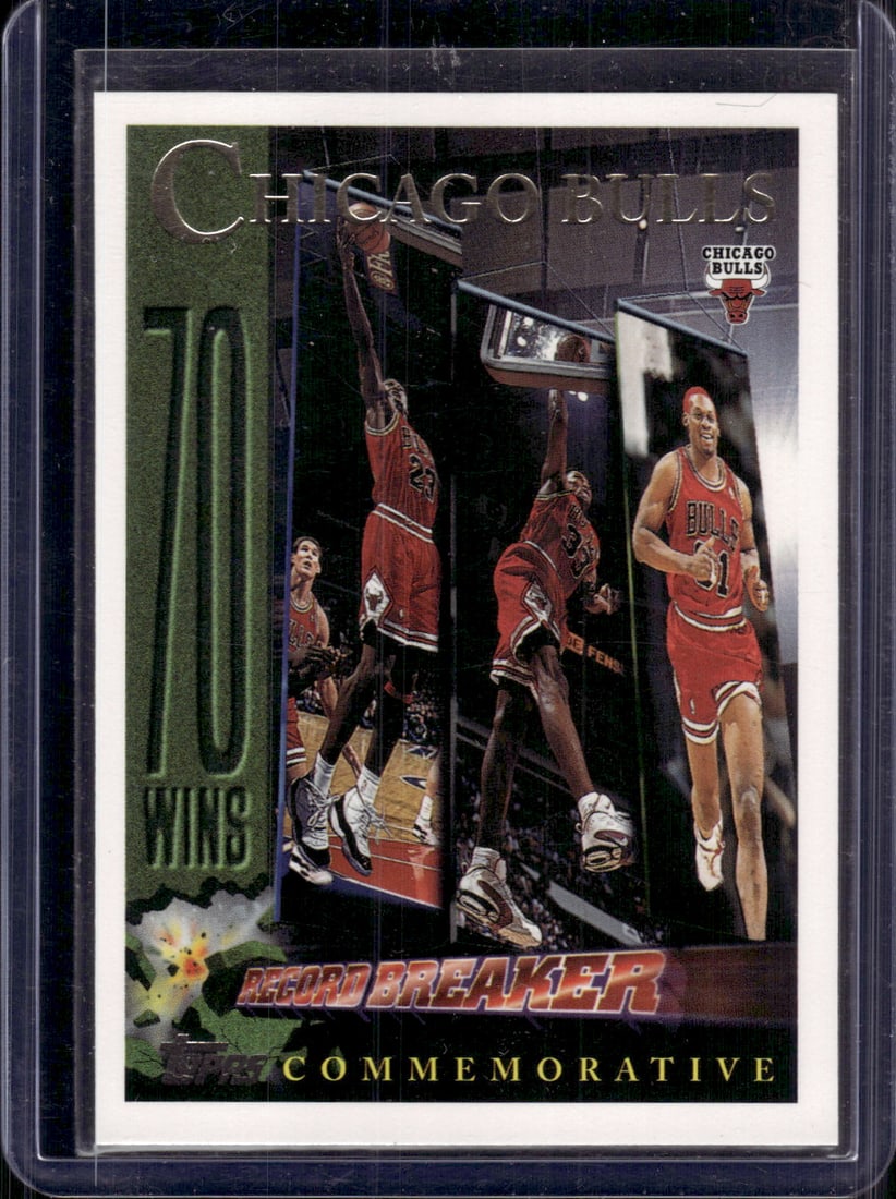 Chicago Bulls Record Breaker Michael Jordan 1996-97 Topps #72: Topps Basketball NBA Trading & Sports Cards, Sports Cards for Sale Near Me, Chrome, Refractor, SP, SSP, Valuable Auction Memorabilia Lots Sold On Line, NBA Championship & Hall of Fame Player Cards