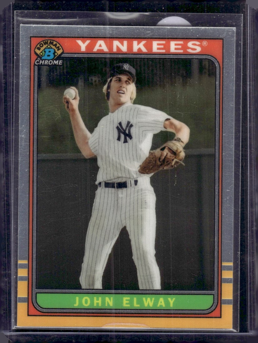 John Elway 2024 Bowman Chrome Draft #81D-JE: Bowman U Chrome Football NFL Trading & Sports Cards, Sports Cards for Sale Near Me, Prospect, 1st Bowman, Super Bowl & Hall of Fame Players, Auction Memorabilia Lots For Sale Near Me