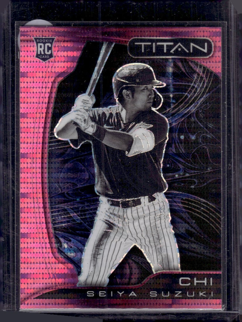 Seiya Suzuki Rookie Card Pink Pulsar Prizm 2022 Chronicles Titan #4 Cubs: Panini Baseball MLB Trading & Sports Cards, Sports Cards for Sale Near Me, Prizm, Mosaic, Select, SP, SSP, Auction Memorabilia Lots for Sale On Line, World Series & Hall of Fame Players
