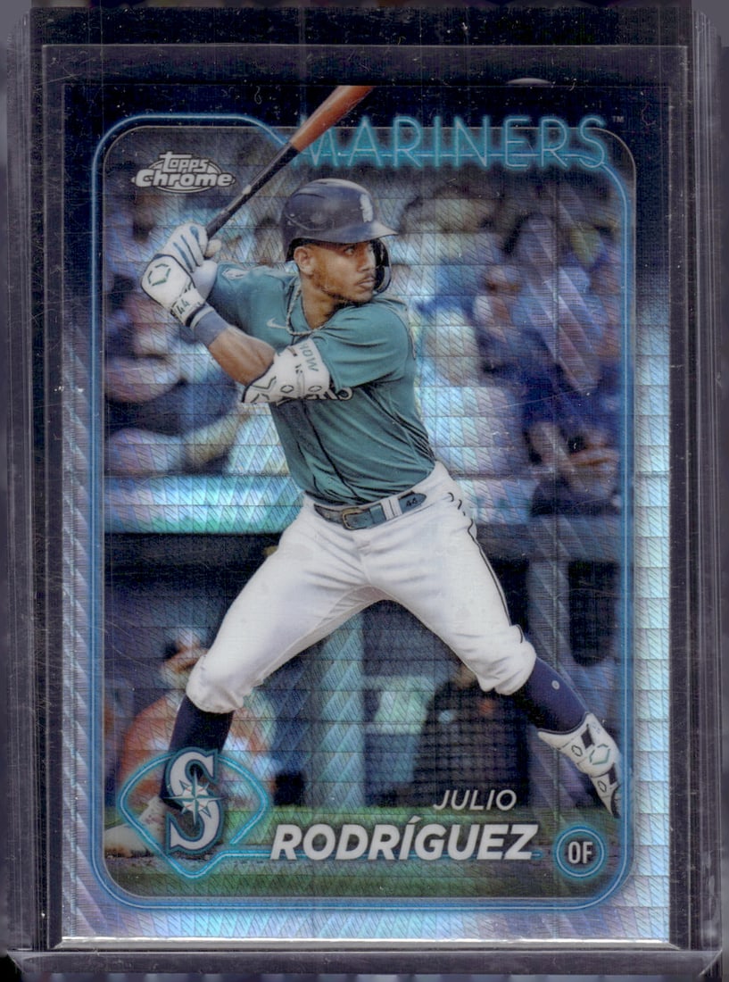 Julio Rodriguez Prism Refractor 2024 Topps Chrome #300 Mariners (1 of 2)