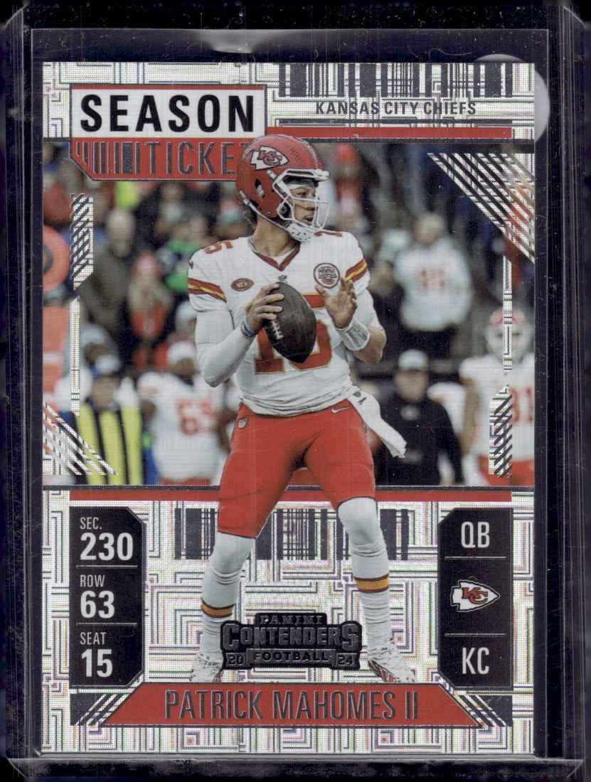 Patrick Mahomes Season Ticket Hobby Mojo 2024 Panini Contenders #50 Chiefs (1 of 2)