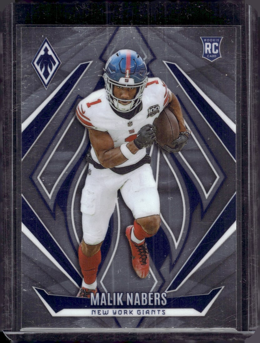 Malik Nabers 2024 Panini Phoenix #221 New York Giants: Panini Select, Prizm, Mosaic, Contenders, Zenith, Phoenix, Illusions, Absolute, Rookie NFL Sports Trading Cards, SP, SSP, Cards, Football Cards for Sale Near Me, Superbowl & Hall of Fame Player Cards,
