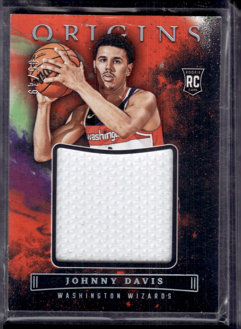 Johnny Davis Rookie Patch /49 2022-23 Panini Origins #JJ-JDW Wizards (1 of 2)