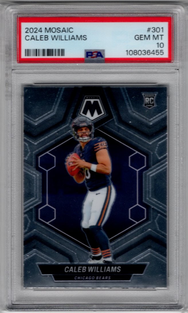 Caleb Williams Rookie Card 2024 Panini Mosaic #301 PSA 10 Bears Football Card (1 of 2)