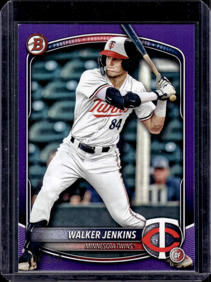 Walker Jenkins Prospects Purple /250 2025 Bowman #BP-1 Minnesota Twins (1 of 2)